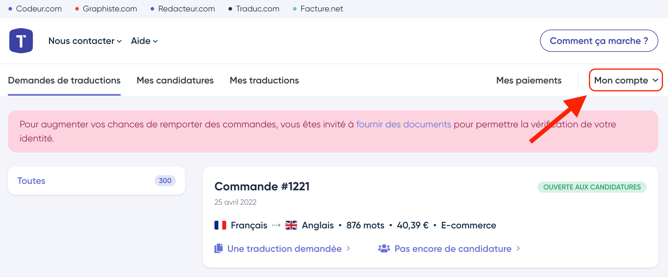 Accès à mon compte