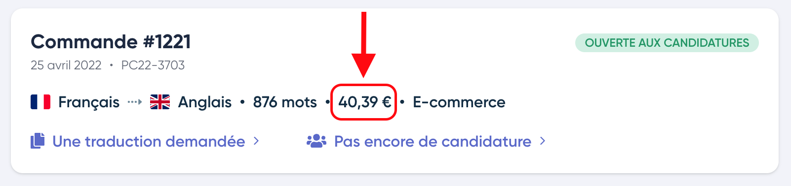 Rémunération d'une traduction