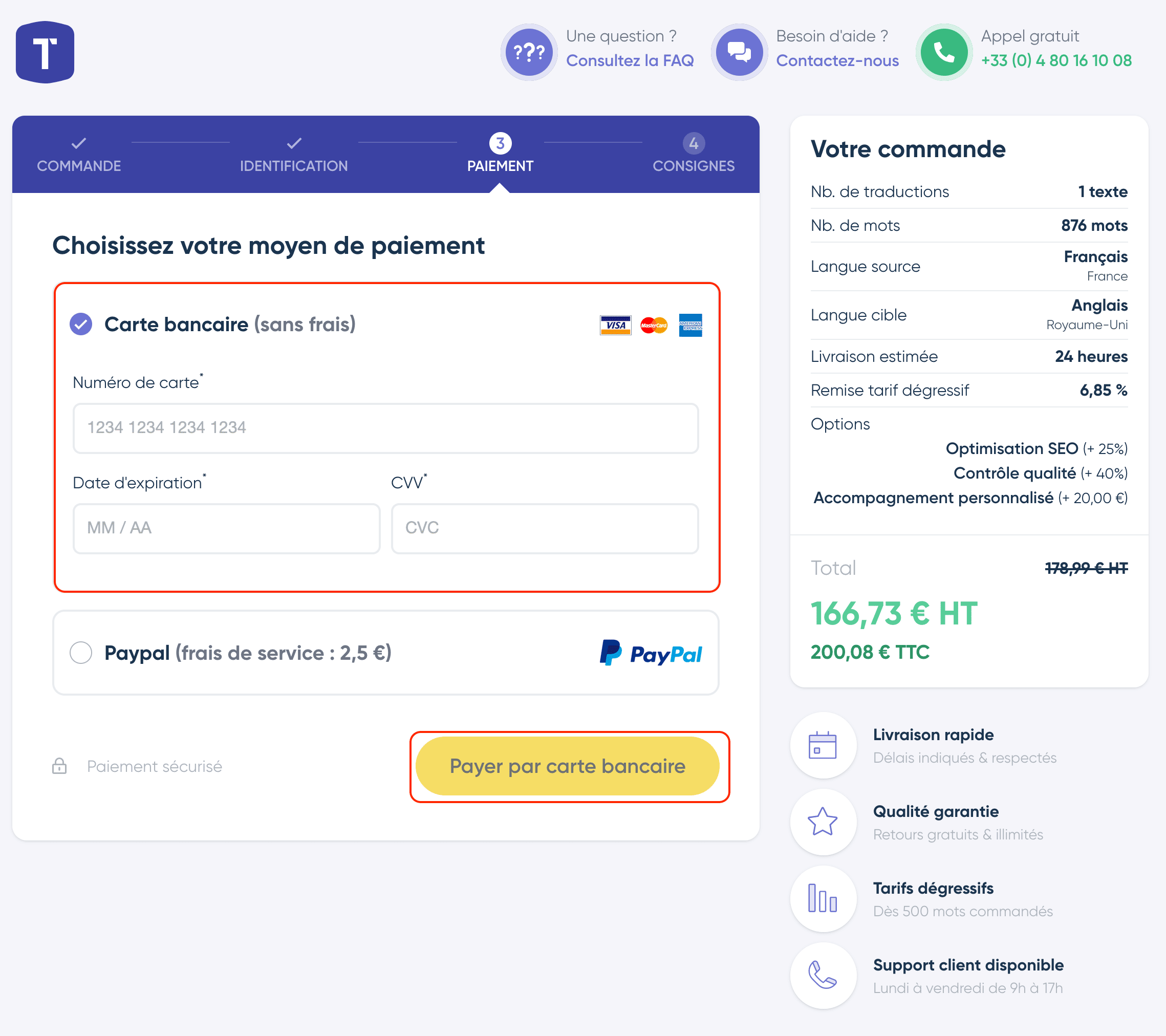 Mode de paiement