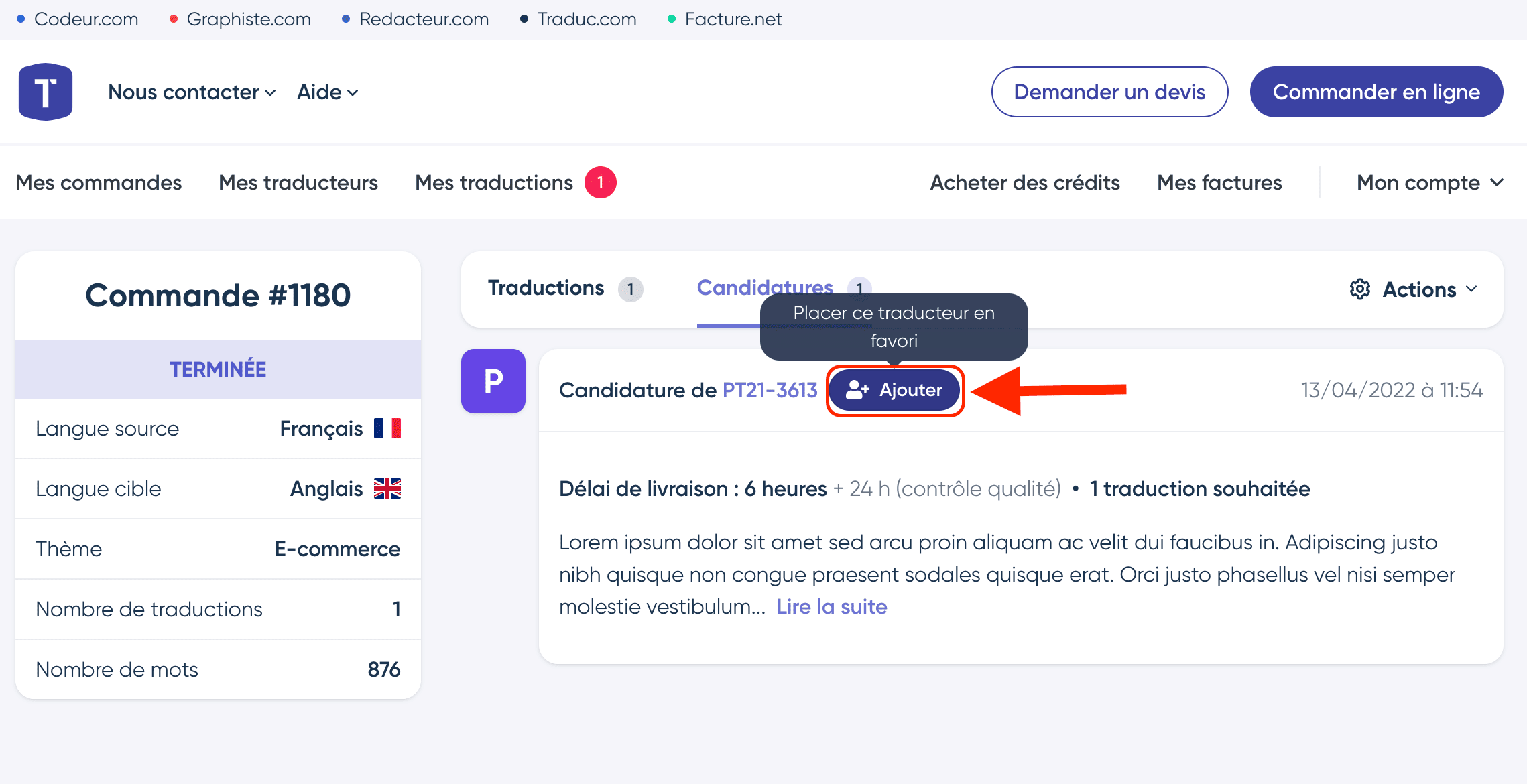 Ajouter aux favoris